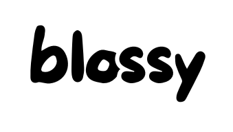 Logo Blossy écrit en noir