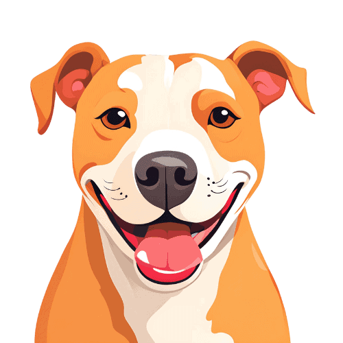 Pitbull blanc et feu heureux souriant